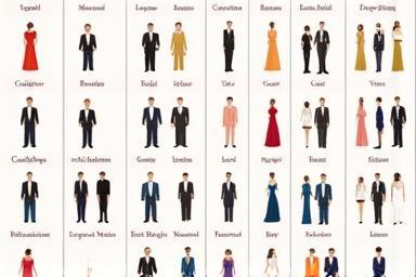 Visual guide to dressing for different formal occasions